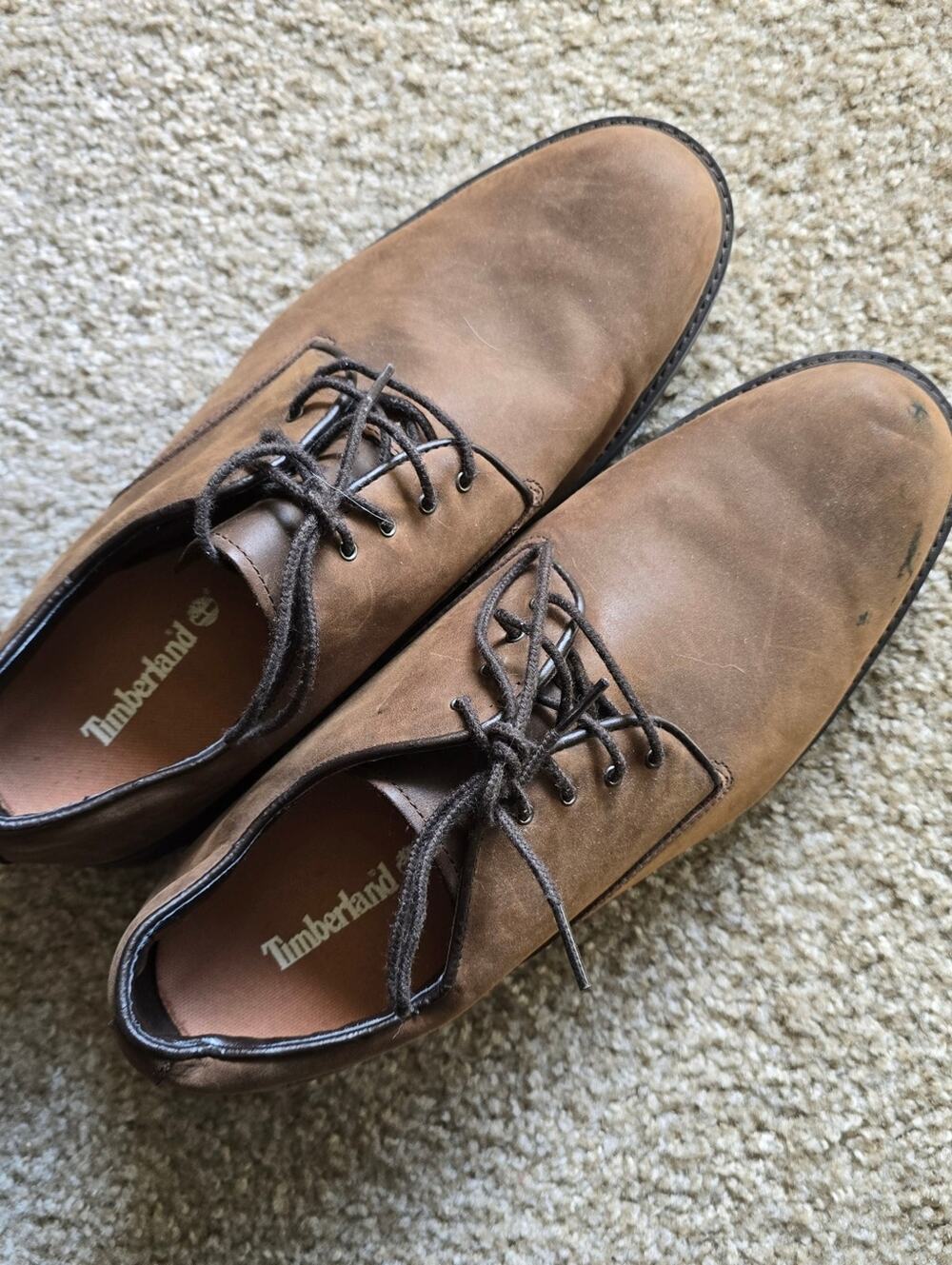Timberland Men's Brown Leather Casual Lace-Up Shoes